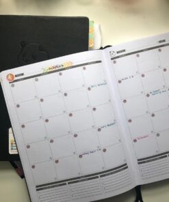 Panda Planner Undated Weekly Planner - 12 Month Organization - Productivity & Happiness - Journal - Daily Gratitude - Bonus Monthly Agenda - Black - Softcover 32 71oHrx9Rb8L