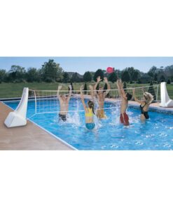 Dunn-Rite PoolSport Swimming Pool Basketball Hoop w/Ball, Base, & 13.5 Inch Stainless Steel Rim for Adults & Kids, Choose Basketball or Basketball and Volleyball Combo Basketball & Volleyball Set 14 71oHsTatpL