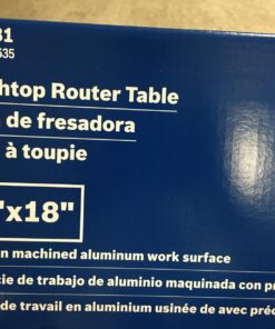 BOSCH RA1181 Benchtop Router Table 27 in. x 18 in. Aluminum Top with 2-1/2 in. Vacuum Hose Port 78 71oHz30eUEL