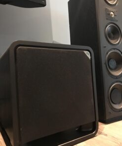 Polk Audio HTS 12 Powered Subwoofer with Power Port Technology | 12” Woofer, up to 400W Amp | For the Ultimate Home Theater Experience | Modern Sub that Fits in any Setting | Washed Black Walnut 40 71oIoWXGRyL