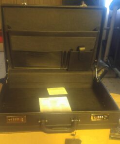 Solo Grand Central Attaché Briefcase with Combination Locks, Black 31 71oJ7UHYf7L