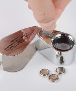 40X Full Metal Illuminated Jewelry Loop Magnifier, XYK Pocket Folding Magnifying Glass Jewelers Eye Loupe with LED(LED Currency Detecting/Jewelry Identifying) 1 28 71oJYjRS3JL