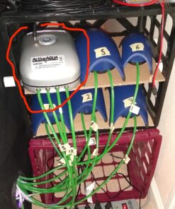 Hydrofarm AAPA15L Active Aqua, 4 Outlets, 6W, 15 L/min Air Pump, Silver,Grey 28 71oKA2VA1IL