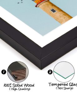 Golden State Art, 7x14 Black Photo Wood Collage Frame with Mat displays (3) 4"x6" Pictures 1 Pack Wood - Black With White Mat 21 71oKJ8EvJ6L