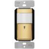 TOPGREENER Motion Sensor Switch, PIR Sensor Light Switch, Occupancy & Vacancy Modes, No Neutral Wire Required, Operable Without Ground Wire, 1.25A, 150W Dimmable LED, Single Pole, TDOS5-KM-GD, Gold 1 Pack