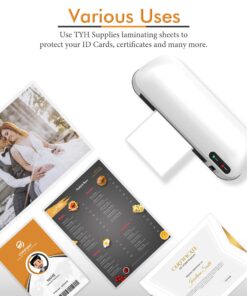 TYH Supplies 100 Pack 5x7 Inch Thermal Laminating Sheets | 5 Mil Hot Glossy Recipe Card Photo Size Laminating Pouches | Heavy Duty Lamination Pockets with Round Corners 18 71oNi9YgKWL