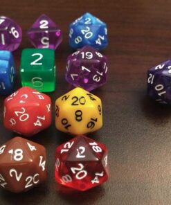 Bescon Multi-Colored RPG Dice Pack of 126 Polyhedral Dice 18 Complete Sets of 7 Dice 18 Black Velvet Bag Packaging 18 71oOUDbGF8L