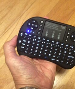 (Upgraded)Rii 2.4GHz Mini Wireless Keyboard with Touchpad,QWERTY,LED Backlit,Portable Keyboard for laptop/PC/Tablets/Windows/Mac/TV/Xbox/PS3/Raspberry Pi .(i8+ Black) 38 71oP6Eg1kOL