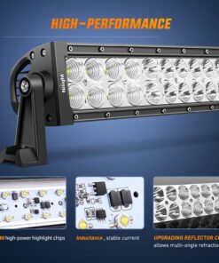 Nilight - 70003C-A 22" 120w LED Light Bar Flood Spot Combo Work Light Driving Lights Fog Lamp Offroad Lighting for SUV Ute ATV Truck 4x4 Boat,2 Years Warranty 22Inch 120W Light Bar 26 71oPLW9envL