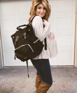 Baby Diaper Bag Backpack with Stroller Hooks, Pipi bear Multi-function Stylish Travel Diaper Back Pack for Mom and Dad, Baby Changing Bag, Maternity Nappy Bag for Boys and Girls, Large Capacity, Black 78 71oPYC95G8L