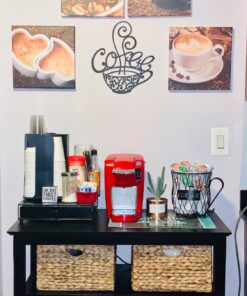 Mind Reader Lid Carousel, Countertop Org Coffee Bar, Beverage Cup Holder, Plastic, 7.75 x 12 x 7.75, Black 36 71oPYcrsD L 1