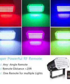 Alternative view of Halloween Strobe Light with Remote, JLPOW Sound Activated Mini Strobe Lights Super Bright 48 RGB LED, Remote Control Flash Stage Lighting, Best for DJ Party Show Club Disco Karaoke