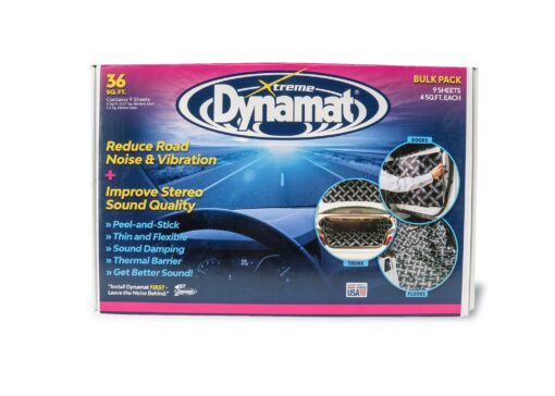 Dynamat 10455 18" x 32" x 0.067" Thick Self-Adhesive Sound Deadener with Xtreme Bulk Pack, (9 Sheets) , Black Sound Deadner