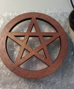 Alternative view of AzureGreen Pentagram Altar Tile 4" (Brown) (Brown) (Black) (Brown)