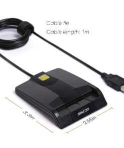 Saicoo DOD Military USB Common Access CAC Smart Card Reader, Compatible with Mac OS, Win (Horizontal Version) Cac Card Reader V1 21 71oRTPKcQkL