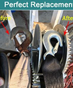 Botepon Marine Boat Trailer Winch Strap with Hook, Marine Winch Strap Replacement for Boat Jet Ski Loading, Launching and Retrieving ¡ 11 71oRZbL1PTL