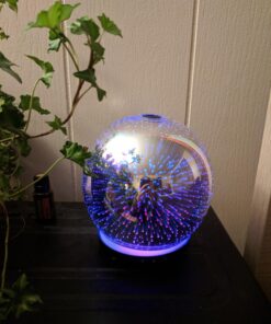 Aroma Outfitters 3D Galaxy Ultrasonic Glass Aromatherapy Diffusers | Aromatherapy Diffuser That Purifies Air | Aromatherapy Oils Humidifier with Amazing LED Lights | Home Essentials | 3D Glass 200ml 42 71oSYuC3k8L