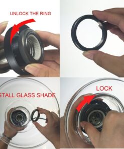 CLAXY Ecopower Industrial Edison Vintage Style 1-Light Pendant Glass Hanging Light Antique Bronze 32 71oTPod9GyL