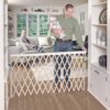 Toddleroo by North States 60” wide Expandable Swing Baby Gate, Made in USA: Easy to install, perfect for extra wide openings. Hardware Mount. Fits 24" - 60" wide. (32” tall, Sustainable Hardwood)