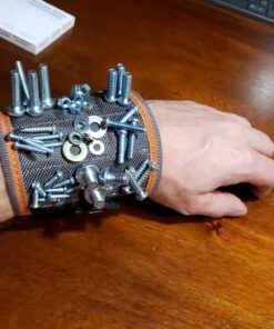 Klein Tools 55895 Magnetic Wristband, Tradesman Pro Tool Wristband Holds Wire Connectors, Screws, Nails, Drill Bits, With Breathable Mesh 35 71oV5pp8twL