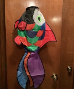 emma kites Cute Rainbow Fish Windsock Spinner Spiral 32-inch 30 71oW TUuJbL