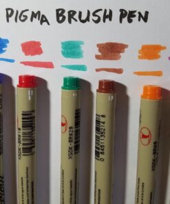 SAKURA Pigma Micron Brush Pens - Archival Black and Colored Ink Pens - Pens for Writing, Drawing, or Journaling - Black and Assorted Colored Ink - Brush Nibs - 8 Pack 8 Color Set Colors May Vary 32 71oW2rTbxRL