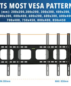 Mount-It! Tilt TV Wall Mount Bracket for 40-70 inch LCD, LED, or Plasma Flat Screen TV - Super-Strength Load Capacity 220 lbs - 15 Degree Tilt Up & Down, Max VESA 850x450 Free 6 ft HDMI Cable 26 71oXayreS8L 1