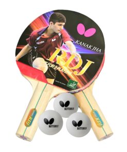 Butterfly RDJ2 2 Player Ping Pong Paddle Set – Includes 2 Ping Pong Rackets and 3 Ping Pong Balls – Ping Pong Paddle Set of 2 – Ping Pong Paddles and Balls – Table Tennis Paddle Set RDJ 2 Player Set 16 71oYXDKmR0L