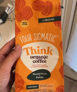 Four Sigmatic Mushroom Ground Coffee, Lion's Mane, 12 Ounce Think w/ Lion's Mane & Chaga 12 Ounce (Pack of 1) 31 71oaiS9X59L