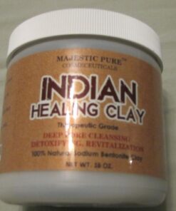 MAJESTIC PURE Bentonite Clay - Indian Healing Clay - Deep Pore Cleansing Mask - Clay Mask for Face, Hair, Acne, Detoxify and Skin Care - Sodium Bentonite Powder - Facial Mask for Men & Women - 20 oz 55 71obAy2vtuL