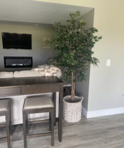 Nearly Natural 6ft. Ficus Artificial Trees, 72in, Green 72 in 36 71obKNGOZ4L