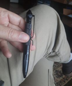 KEPEAK Military Tactical Pen, Professional Self Defense Pen, Emergency Glass Breaker Pen - Tungsten Steel, Writing Tool with 6 Refill Black 27 71obhAYgPhL