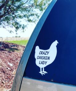 Crazy Chicken Lady 6" Vinyl Sticker DecalL43 Farm Life Farming Farmer Eggs Homegrown Rooster Hens Animals Pets 9 71obiOg9IL