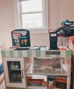 Melissa & Doug Wooden Scoop and Serve Ice Cream Counter (28 pcs) - Play Food and Accessories - Pretend Food Toys, Ice Cream Shop Toys For Kids Ages 3+ Scoop & Serve Ice Cream Counter 36 71oblibPucL 3