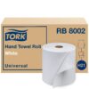 Tork Hand Towel Roll White H21, Universal, 100% Recycled Fiber, 6 Rolls x 800 ft, RB8002 800 Foot (Pack of 6) 57 71ocNrVRBiL