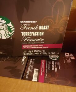 Starbucks K-Cup Coffee Pods—Dark Roast Coffee—French Roast for Keurig Brewers—100% Arabica—4 boxes (96 pods total) 40 71octYLqf4L