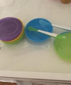 Munchkin® Love-a-Bowls™ 10 Piece Baby Feeding Set, Includes Bowls with Lids and Spoons, Multicolor 46 71oe2FvlWUL