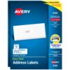 Avery Easy Peel Printable Address Labels with Sure Feed, 1" x 2-5/8", White, 750 per Pack, 2 Packs, 1,500 Blank Mailing Labels Total (08160) 1500 labels 18 71oe3ysevCL