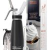Professional Aluminum Whipped Cream Dispenser - Leak-Free Whip Cream Maker Canister with 3 Decorating Nozzles & Cleaning Brush - 1-Pint / 500 mL Cream Whipper - N2O Chargers (Not Included) 2 33 71oenZqG9tL