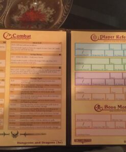 Stratagem The Master's Tome 4-Panel Customizable GM Screen with Free Inserts – Dry Erase, Dungeon & Game Master Accessory for Tabletop RPG Campaigns (Brown) Brown 38 71of3ULHvRL