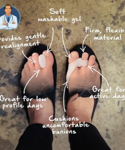 Dr. Frederick's Original 14-Piece Bunion Corrector Kit - Fast Relief for Bunions & Overlapping Toes - For Men & Women - Soft Gel Pads, Spacers, & Separators - For No Surgery Required 14 Piece Assortment 18 71ofEM6SBoL 2