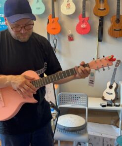 Enya NOVA Go SP1 Carbon Fiber Acoustic Electric Guitar with Smart AcousticPlus 35 Inch Travel Acustica Guitarra Starter Bundle Kit of Gig Bag, Strap, Strings, Charging Cable, Instrument Cable(Pink) Acoustic-Electric Pink 15 71ogMThmWhL