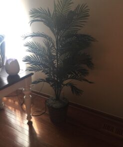 Nearly Natural 5263-0308 56in. Areca Palm Silk Tree with Basket, Green,30" x 32" x 56" 46 71ogayKiF L