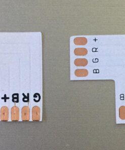 JACKYLED L Shape 4-Pin LED Connectors 10-Pack with 22Pcs Clips 10mm for Strip Lights 40 71oh48aR1wL