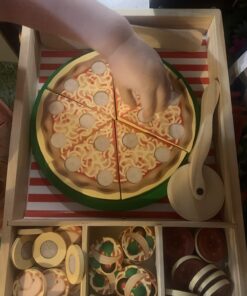 Melissa & Doug Wooden Pizza Play Food Set With 36 Toppings - Pretend Food And Pizza Cutter/ Toy For Kids Ages 3+ 34 71ohRq63fgL 1
