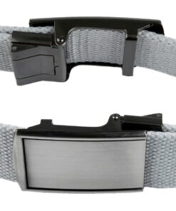 moonsix Canvas Web Belts for Men,Solid Color Casual Military Style Belt Fit Waistline Below 40" 2-grey 12 71oiT1nksxL