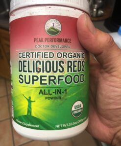 Organic Reds Superfood Powder. Best Tasting Organic Red Juice Super Food with 25+ All Natural Ingredients and Polyphenols. Vital for Max Energy and Detox. Raspberry, Elderberry, Beetroot 25 71oirtTowqL