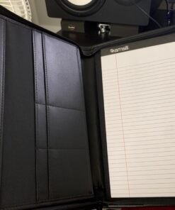Samsill Professional Resume Padfolio with Secure Zippered Closure, 10.5 x 13 inches, Sleeve for 10.1 inch Tablet, 8.5 x 11 Notepad, Black Full Size 61 71ojaYEKReL