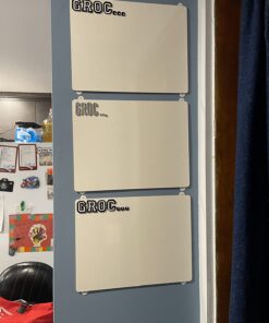 Scribbledo 6 Pack Small White Board Dry Erase Classroom Pack Boards 9"x12” Personal Whiteboards for Students Teachers School Supplies Lapboards l 6 Mini Whiteboard Erasers Included Set of 6 Boards & 6 Erasers 39 71okgGlzhpL