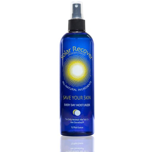 Solar Recover Daily Moisturizing Spray (12 Ounce) - Hydrating Facial & Body Mist for Year Round Dry Skin Relief - 2460 Sprays of Lotion Delivered in Water with Vitamin E, Lavender Oil & Calendula